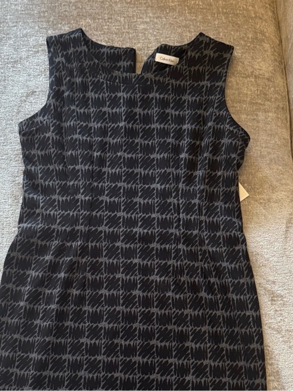 NWT Calvin Klein Charcoal Black Sheath Dress Size 10 Career Office
